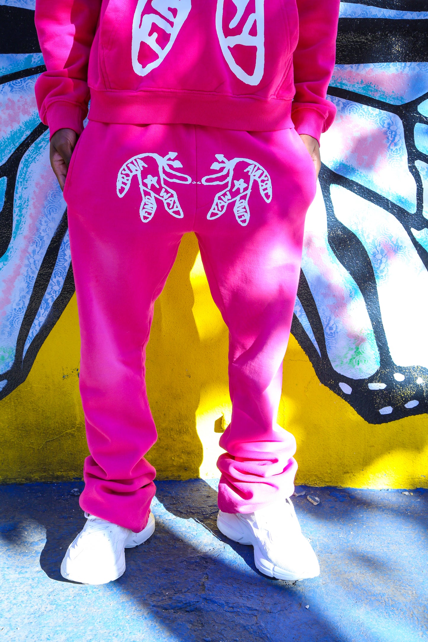 'My Destination' Pink Flared Sweats ALMOST SOLD OUT