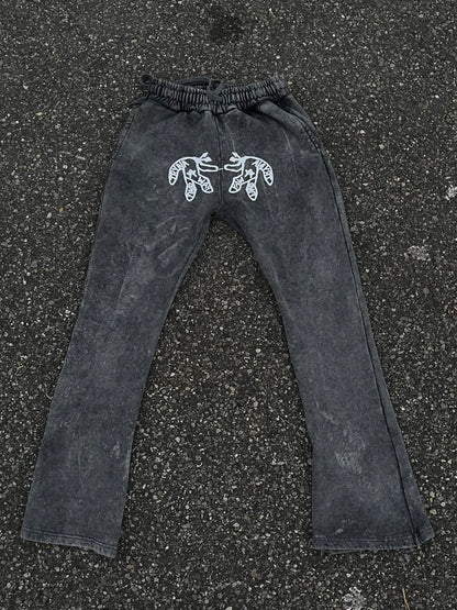 'My Destination' Gray Flared Sweats ALMOST SOLD OUT